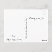 Romantische bruiloft Dank u Briefkaart (Achterkant)