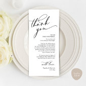 Romantische bruiloft Dank u plaats instelling Kaar Programma