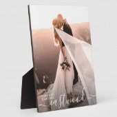 Romantische bruiloft foto Keepsake Fotoplaat (Zijkant)