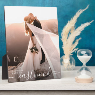 Romantische bruiloft foto Keepsake Fotoplaat