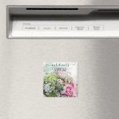 Romantische bruiloft met roze rozen magneet (Insitu (Vaatwasser))