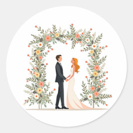 Romantische bruiloft moment Sticker