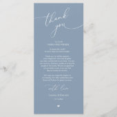 Romantische bruiloft plaats instelling dank u kaar programma (Voorkant)