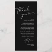 Romantische bruiloft plaats instelling dank u kaar programma (Voorkant)