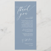 Romantische bruiloft plaats instelling dank u kaar programma (Voorkant)