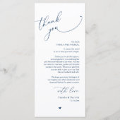 Romantische bruiloft plaats instelling dank u kaar programma (Voorkant)