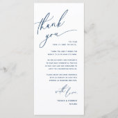 Romantische bruiloft plaats instelling dank u kaar programma (Voorkant)