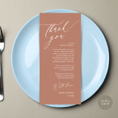 Romantische bruiloft plaats instelling dank u kaar programma