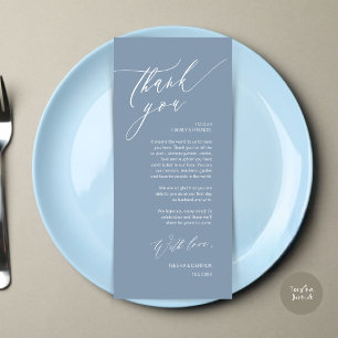 Romantische bruiloft plaats instelling dank u kaar programma