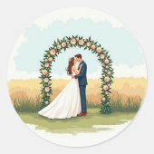 Romantische bruiloft Sticker (Voorkant)