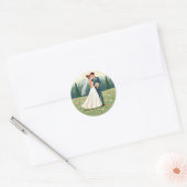 Romantische bruiloft Sticker (Envelop)