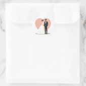 Romantische bruiloft stickers (Tas)