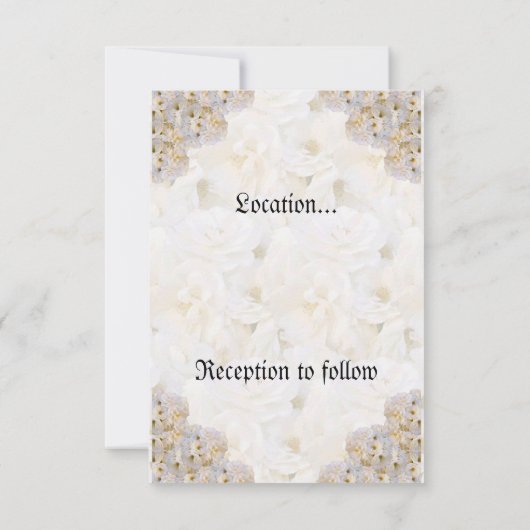 Romantische bruine rozen huwelijksuitnodiging (Achterkant)