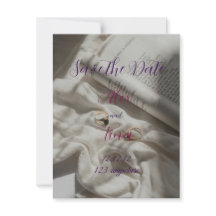 Romantische budget bruiloft save the date kaart