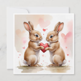 Romantische Bunny Kaart