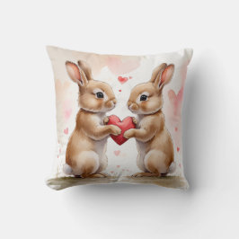 Romantische Bunny Kaart Kussen
