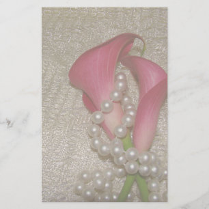 Romantische Calla Lelies & Parels Stationery Briefpapier