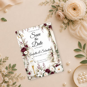 Romantische Cellotuin Elegantie Bruiloft Save The Date