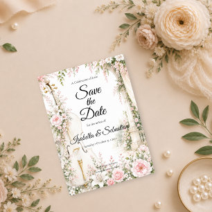 Romantische Cellotuin Sereniteit Bruiloft Save The Date