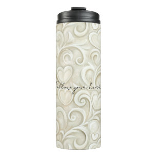Romantische chic hartkrullen thermosbeker