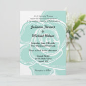 Romantische Chic Mint Roos bruiloft Kaart (Staand voorkant)