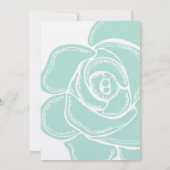 Romantische Chic Mint Roos bruiloft Kaart (Achterkant)