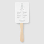 Romantische Chic Monogrammed Initialen Bruiloft Handwaaier (Achterkant)