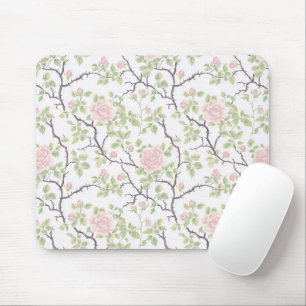 Romantische chic roze bloemen muismat