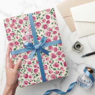 Romantische Chic Rozen Bloemen Cadeaupapier