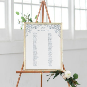 Romantische Chinoiserie Antiek Blauwe Zitting Graf Poster