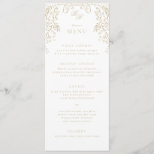 Romantische Chinoiserie Antiek Gold Wedding Menu