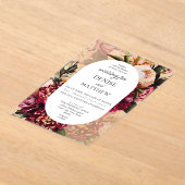 Romantische chrysant acryl uitnodigingen (Laagn)