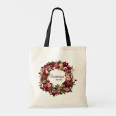Romantische chrysant op roze herfstdraadspinrag tote bag (Achterkant)