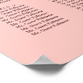 Romantische chrysant op roze ragfijne stof poster (Hoek)