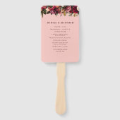 Romantische Chrysanthemum op Roze Gossamer Handwaaier (Voorkant)