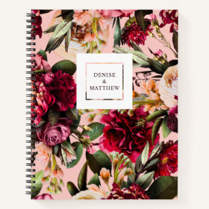 Romantische Chrysanthemum op Roze Gossamer Notitieboek