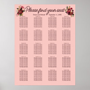 Romantische Chrysanthemum op Roze Gossamer Poster