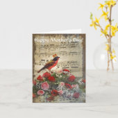 Romantische  collage moederdag kaart (Gele Bloem)