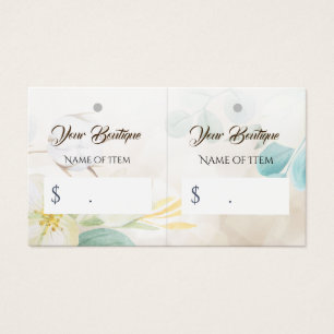 Romantische Crème Floral Elegant DIY Boutique Hang Visitekaartje