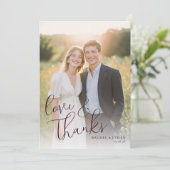 Romantische Crème Marine Foto Bedankkaart (Staand voorkant)