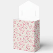 Romantische Crème Roze Glitter Bloemen Bruiloft Bedankdoosjes (Open)