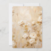 Romantische Crème Witte Rozen Confetti vrijgezelle Kaart (Achterkant)