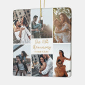 Romantische Custom Photo Collage Jubileum Gift Keramisch Ornament (Links)