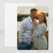 Romantische Custom Photo Sla de datum op Save The Date (Voorkant / Achterkant)