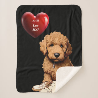 Romantische Cute Puppy Valentijn Sherpa Deken