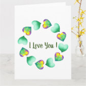 Romantische Cute Waterverf Groen Valentijnsdag    Kaart (Gele Bloem)