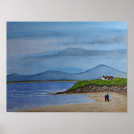 Romantische dag op het strand poster