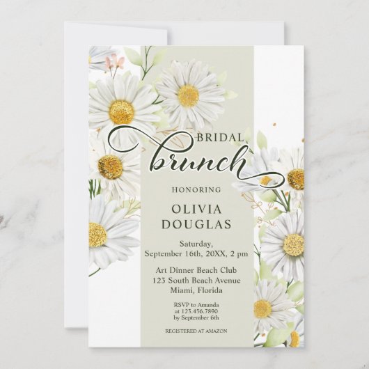 Romantische Daisy Botanische Bloemrijke Vogelbad D Kaart (Voorkant)