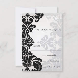Romantische Damast Schaduwen Damast Trouw RSVP Kaartje
