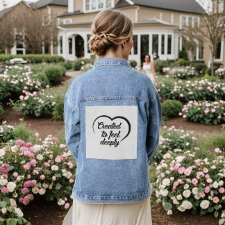 Romantische Diepe Liefdescitaat - Geschapen om Die Denim Jacket